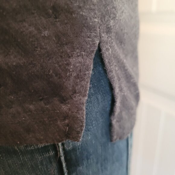 LOL Vintage Dark GrayHeather and Red Believe Raglan Sleeve Christmas Tee S - Picture 4 of 6